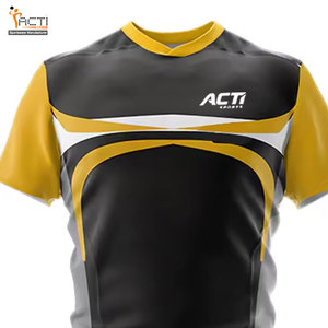 Venta directa de fábrica Nuevo diseño Slim Fit Logotipo personalizado Uniforme de rugby con la mejor calidad 100% Poliéster Hecho Uniforme de rugby - Product Image 4