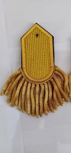 Hombreras Bordadas de Primera Calidad 100% Algodón para Hombre, Uniforme Ceremonial con Flecos Dorados de Hilo Metálico - Product Image 2