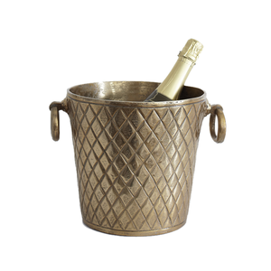 Wine <b>Bottle</b> Champagne Single <b>Bottle</b> Wine Cooler Golden Finished Metal Aluminium Pineapple Design Beer Bucket - Product Image 1