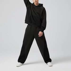 Prix de gros bon marché, unisexe, OEM, hiver, uni, 100% coton, survêtement en molleton, jogging, sweat-shirt, personnalisable - Product Image 2