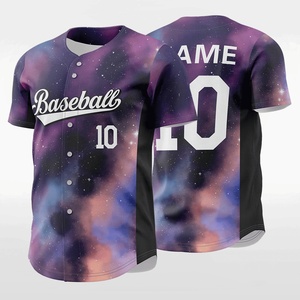Maillot de baseball unisexe haute qualité 2025 respirant grande taille S-5XL impression par transfert thermique OEM cousu 100% polyester - Product Image 4