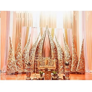 แผงไฟเบอร์สำหรับฉากหลังเวทีอุปกรณ์ประกอบฉากตกแต่งผนังหลังเวทีแต่งงาน - Product Image 1