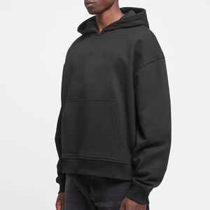 Sudadera con capucha pesada de algodón 100% para hombre de tamaño personalizado 500 Gsm ropa de calle en blanco Vintage de alta calidad teñida por fabricantes - Product Image 2