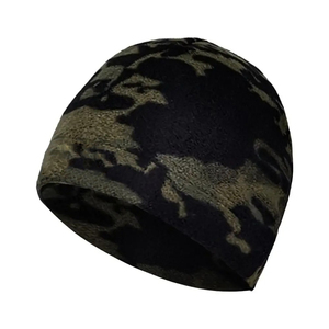 Gorro cálido de caza con estampado de rayas para deportes al aire libre, gorro estampado de lana en el interior, gorro de punto naranja - Product Image 5