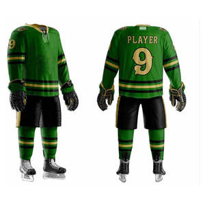 Maillot de hockey sur glace de haute qualité, coupe classique, personnalisé, nom d'équipe OEM, nouveau style, vente chaude en usine, uniforme 100% polyester - Product Image 1