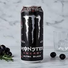 Boisson énergisante Monster Ultra Black 16 onces, paquet de 15, sans sucre, faible en glucides, faible en matières grasses, infusée au carbonate, fabrication allemande - Product Image 2