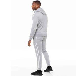 <b>Tracksuit</b> Custom Men's <b>Tracksuit</b> Slim Fit High Quality fabric Fleece pullover Suit Sets Men <b>plain</b> <b>Tracksuit</b> Wholesale Gym wear - Product Image 3