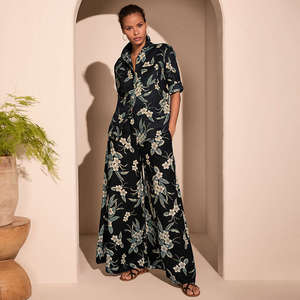 Pantalones elegantes de marca para mujer hechos en Bangladesh con logotipo personalizado ropa informal de verano de algodón de alta calidad al por mayor - Product Image 3