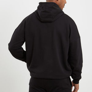 Sweat-shirt à capuche oversize en molleton français lourd pour homme, 100% coton, logo personnalisé, épaules tombantes - Product Image 2