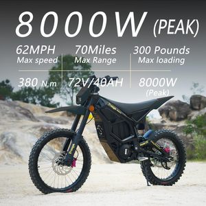 จักรยานไฟฟ้าประสิทธิภาพสูง Free-Go nova 5 Pro 72V/40Ah สำหรับผู้ใหญ่-15000W ระดับกลางไดรฟ์สูงสุด62MPH แบตเตอรี่8C Samsung 50S - Product Image 2