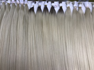 Extensiones de cabello humano vietnamita a granel Doble dibujado HD Encaje Rizo de onda de cuerpo recto en color rubio Estilo de onda de agua - Product Image 5