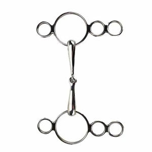 Adjustable continental <b>gag</b> <b>bit</b> with loose ring magennis snaffle design for horse riding training control - Product Image 3