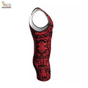 Maillots de lutte personnalisés en polyester 100% Nouveau design Service OEM Singlet de lutte grande taille - Product Image 2