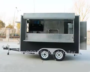 Food Truck Mobile Multifonctionnel pour Café, Crème Glacée et Snacks, en Acier Inoxydable Résistant à la Rouille, Mini Food Truck pour Frites - Product Image 4