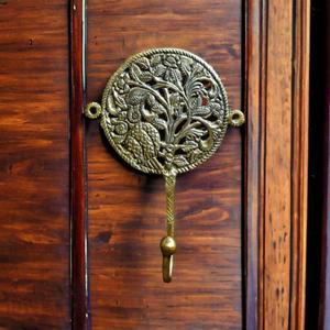 ตะขอแขวนผนังทองเหลืองโบราณติดเทรนด์บ้านทันสมัยพร้อมตะขอแขวนผนังโลหะขัดเงาสีทองสำหรับเครื่องมือ - Product Image 2