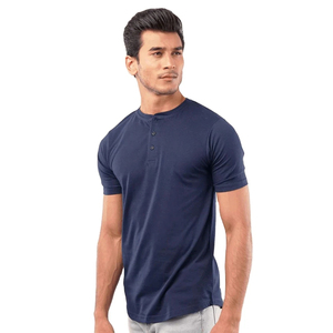 Men's <b>Short</b>-<b>Sleeve</b> Henley <b>Shirt</b> Lightweight Vintage Workwear O-Neck <b>Button</b>-<b>Up</b> 100% Cotton Breathable Quick Dry Casual T-<b>Shirts</b> - Product Image 3