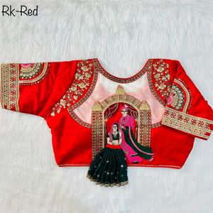 Readymade-blusa bordada de estilo indio para mujer, blusa de boda - Product Image 4