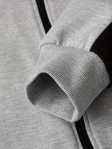 Sweat à capuche pour hommes surdimensionné en éponge française grise vintage 100% coton 500 g/m² délavé au soleil lavé à l'acide en détresse personnalisé 100% Jersey tricoté - Product Image 2