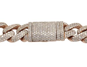 Bijoux de chaîne à maillons cubains cloutés en moissanite entièrement ronds Hip Hop personnalisés en argent S925 - Product Image 5