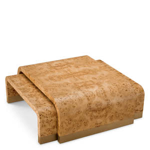 Quinton <b>Set</b> of 3 <b>Nesting</b> <b>Coffee</b> <b>Tables</b> Farmhouse-Contemporary Metal and Marble Living Room Furniture for Entryway or Home Use - Product Image 4