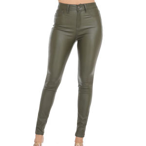 Derniers pantalons en cuir pour femmes à la mode Pantalon en cuir pour femmes de qualité supérieure à haute résistance avec étiquette personnalisée - Product Image 1