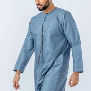 Última colección de 2024, Jubba árabe con estilo para hombres, Thobes, superventas, thobes para hombres a precio de mayorista, OEM personalizado - Product Image 4