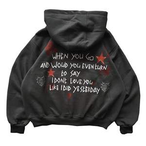 เสื้อฮู้ดผ้าฟลีซพิมพ์ลายโอเวอร์ไซส์ทำจากผ้าฝ้ายสำหรับ100% ใส่ได้ทั้งชายและหญิง - Product Image 3