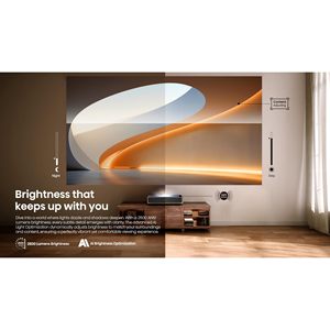 4K Laser <b>Projector</b> with 80-150 Inch Projection 2500 Lumen Brightness <b>3D</b> Ultra Short Throw 240Hz Refresh Rate US Plug - Product Image 1