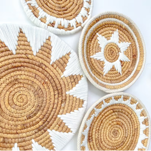 HOT COLLECTION 2022 Set of 4 Boho <b>Wall</b> Decor <b>Baskets</b> Living Room - Product Image 3