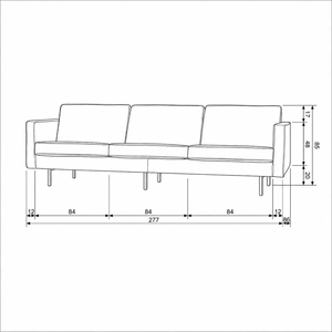 Denver Modern Genuine Leather <b>Foam</b> Filled 3 Seater <b>Sofa</b> | Industrial Luxury Living Room Couch | Custom Color Designer Furniture - Product Image 3