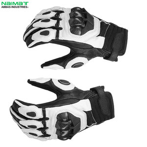 Gants de moto Alpha Racing en cuir à doigts complets pour femmes et hommes, usage décontracté, respirants, coupe-vent, antidérapants, rembourrés de gel, hiver - Product Image 4