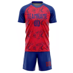 ชุดเครื่องแบบฟุตบอล Unisex สำหรับผู้ใหญ่ชุดเสื้อแขนสั้นแบบยืดแห้งเร็วทำจากโพลีเอสเตอร์100% - Product Image 5