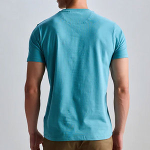 Camiseta básica de algodón peinado de manga corta con cuello redondo para hombre - Product Image 6