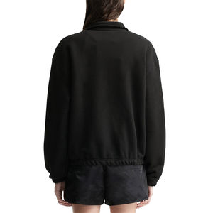 Cuello alto media cremallera Mujer dama personalizada sin conjuntos con capucha y Conjunto de sudadera manga larga suave sublimación sudadera - Product Image 3