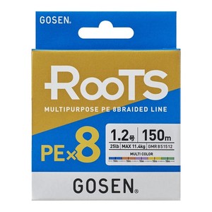 สายเบ็ดตกปลา GOSEN ROOTS PE×8 150-200-300 ม. (รุ่น: 0.6/0.8/1/1.2/1.5/2/3/4) - Product Image 1