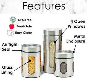 Rustproof Galvanised Decorative <b>Storage</b> <b>Container</b> Stylish Durable Canister Ideal For <b>Kitchen</b> Pantry Organization - Product Image 6