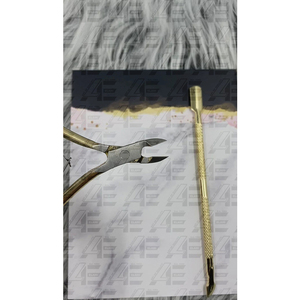 ENSEMBLE de 2 pinces à cuticules professionnelles en acier inoxydable et kit de préparation de poussoir pour les ongles à presser en gros 2025 - Product Image 5