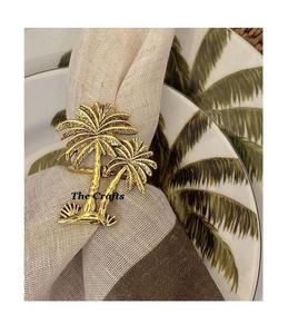 Juego de Anillos para Servilletas de Diseño Nuevo en Color Dorado Aluminio, Juego de Cuatro Anillos para Servilletas con Forma de Árbol para el Hogar y Restaurantes - Product Image 5