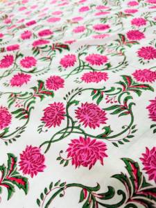 Hermosa tela de algodón estampada bloque de mano algodón crudo vestido Material bloque de mano telas estampadas 100% algodón tela textil para el hogar - Product Image 6