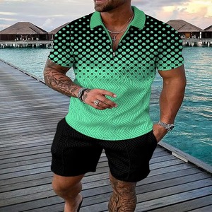 Qualité supérieure Tendance Hommes Été 2 Pièces Ensemble Élégant Chemise Décontractée Shorts Personnalisé Streetwear à un Prix - Product Image 1