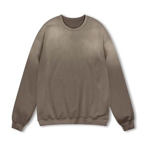Sweat-shirts d'automne 2026 en gros, grande quantité, coupe oversize, col rond, 100% coton, poids lourd, basiques, délavés à l'acide - Product Image 6