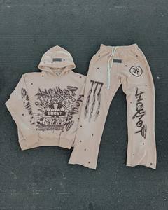 ชุดออกกำลังกายลำลองแบบสวมใส่สบาย แห้งเร็ว เหมาะสำหรับฤดูหนาว เสื้อฮู้ด กางเกงจ็อกเกอร์ ชุดฟิตเนส แอคทีฟแวร์ ขายส่ง ชุดวอร์มแบบยูนิเซ็กซ์ รับสกรีนโลโก้ ชุดออกกำลังกายในยิม - Product Image 6