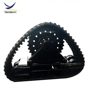 6 tons triangle rubber track undercarriage for farm tractor crawler chassis from China YIKANG