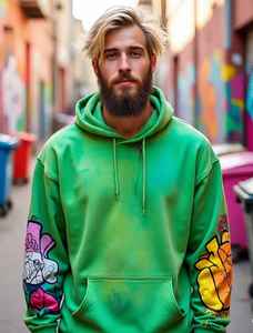 Sudadera con capucha de color Funky para adolescentes de los años 90, sudaderas con capucha de gran tamaño, Jersey a juego con cordón, ropa de calle con cremallera completa, moda personalizada Log0 - Product Image 6