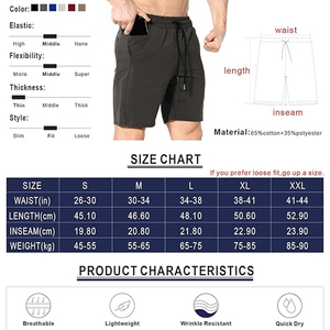 <b>Mens</b> Gym Running <b>Shorts</b>: Premium Workout Athletic Bodybuilding Fitness <b>Shorts</b> with <b>Zip</b> <b>Pockets</b> - Comfortable & Stylish - Product Image 6