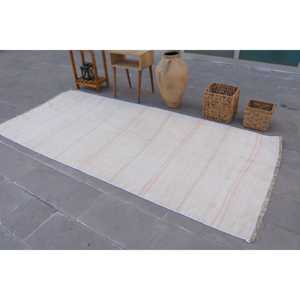 พรมวินเทจสไตล์ตุรกี ขนาด 4.1x9 ฟุต พรมลายดอกไม้สีขาวชมพู - Product Image 4