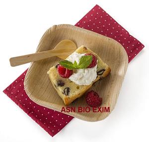 Premium 12 ensembles d'assiettes jetables en feuilles de palmier carrées de 10 pouces fourchettes à motif de plantes élégantes vaisselle élégante pour les déjeuners de mariage - Product Image 1