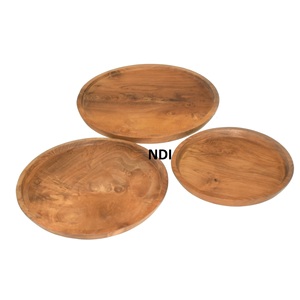 Bandeja de madera de forma irregular Bandeja de servicio de acabado de nogal Comida Café Té Bandeja de servidor de madera - Product Image 6