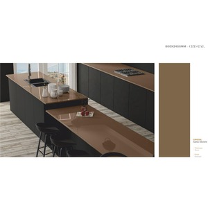 กระเบื้องพอร์ซเลนสีขาวคริสตัลขนาด80x240ซม. แผ่นกันรอยขีดข่วนเคาน์เตอร์ห้องครัวประกายกระเบื้องควอทซ์เซรามิก - Product Image 3