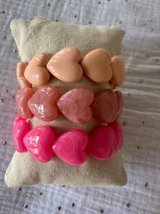 กำไลข้อมือผู้หญิงทรงกลมสีพีชแบบโบราณ สามมิติ ประดับลูกปัดเซรามิกและเรซิ่น งานฝีมือ - Product Image 4